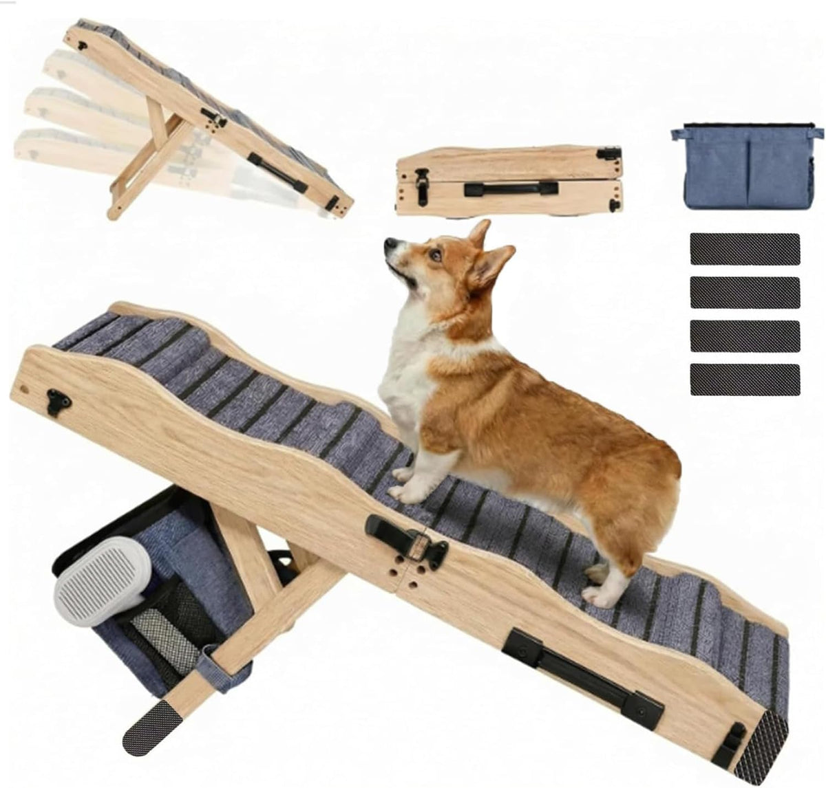 2026 Upgraded Small Dog Ramp for Couch Foldable