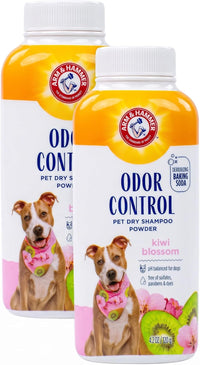 ARM & HAMMER Odor Control Dry Shampoo Powder for Dogs - 4.2 Ounce (Pack of 2)