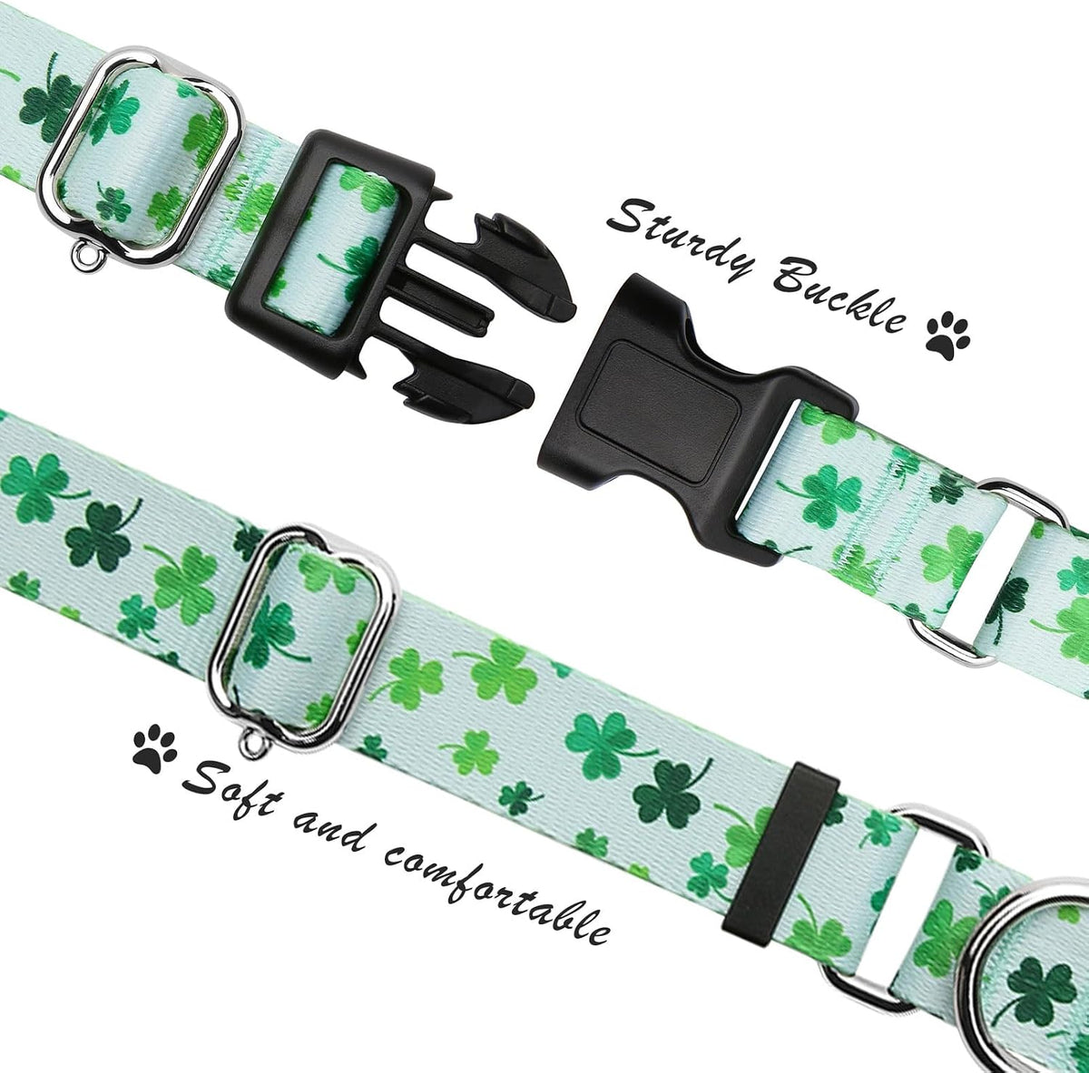 Martingale Dog Collar with Buckle - Clover / Small - image 2