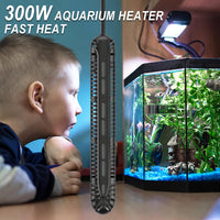 HiTauing Aquarium Heater, 300W Fish Tank Heater with LED Digital Display & 5 Safety Protection - 300 Watt Aquarium Heater - image 2