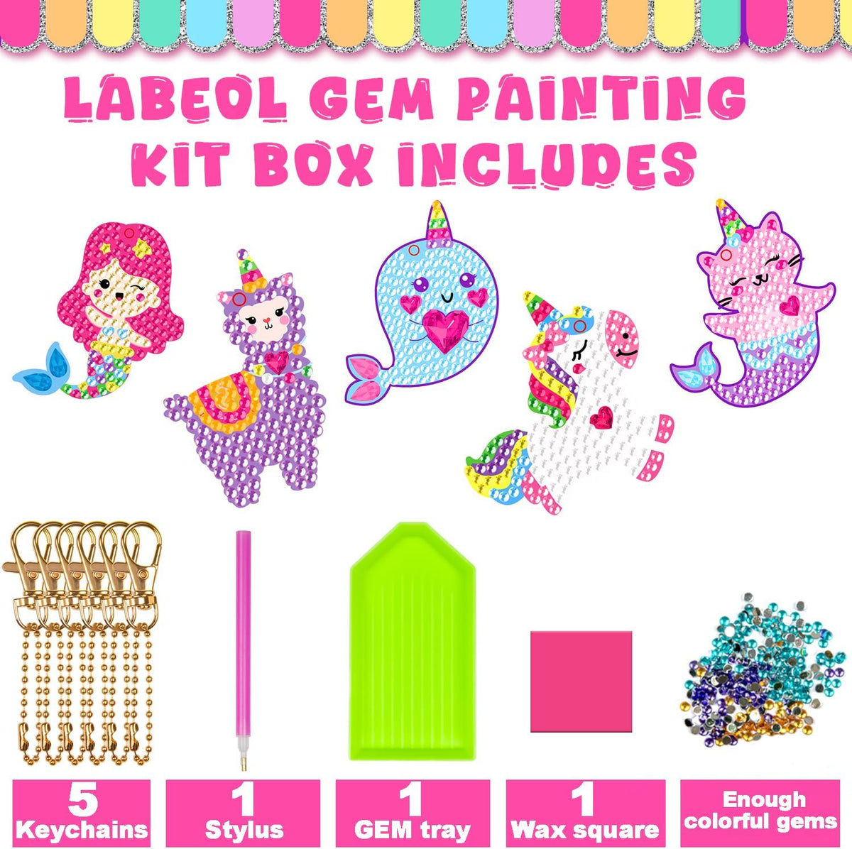 Labeol Diamond Art Kits for kids 5D Diamond Creat Your Own GEM - Dream - image 2