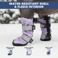 Spark Paws Dog Winter Boots, Waterproof Snow Booties - Lilac / Size 3: 2"x2.5"(W*L) (Pack of 4) - image 4