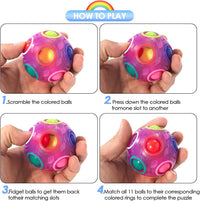 Vdealen Magic Rainbow Puzzle Ball - Purple - image 4