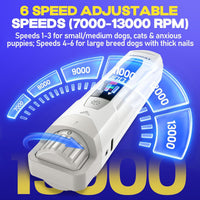 Whisper-Quiet Dog Nail Grinder 50%More Power for Sensitive Dogs - White - image 3
