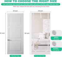 Reinforced Thickened Cat Screen Door - White / Up-u Shape, Fits Door Size up to 38"x 81" - image 3
