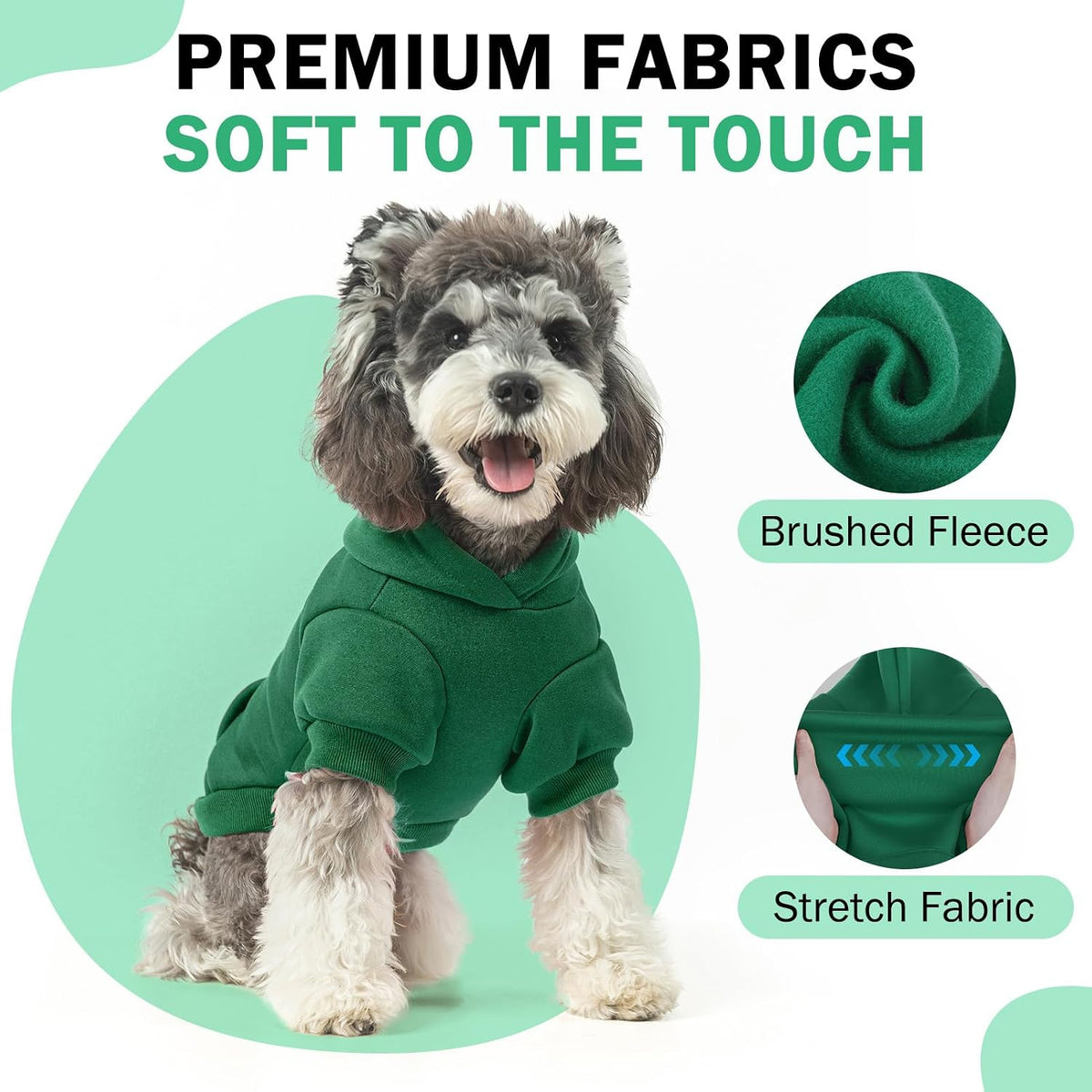 Security Dog Hoodie for Small Medium Large Dogs Boys Girls – Essentials for Dogs - Green(with Pocket) / Large - image 4