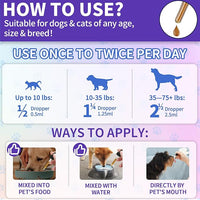 Flea and Tick Prevention Support for Cats and Dogs Natural Flea Treatment Drops with Multivitamin for Pets Oral Natural Supplement Flea and Tick Treatment Drops for All Breeds and Ages