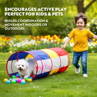 Playz Kids Play Tunnel Toys for Toddlers 1-3 - Yellow, Red, Blue - image 4