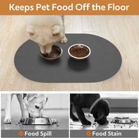 MontVoo Absorbent Dog Food Mat-Dog Mat for Food and Water Bowl - Darkgrey / 17"x28" - image 2