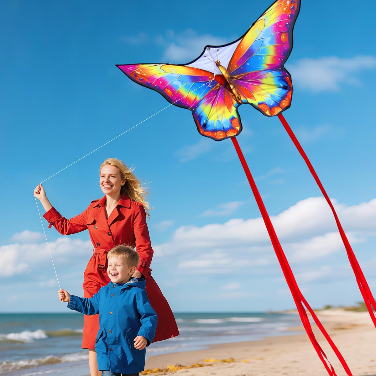 Xida Butterfly Kites for Kids and Adults Easy to Fly - Golden Neon - image 3