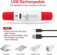 Led Dog Collar, BSEEN USB Rechargeable Flash Dog Necklace Light, Pet Safety Collar Makes Your Beloved Dogs Be Seen at Night for Small Medium Large Dogs(Red)