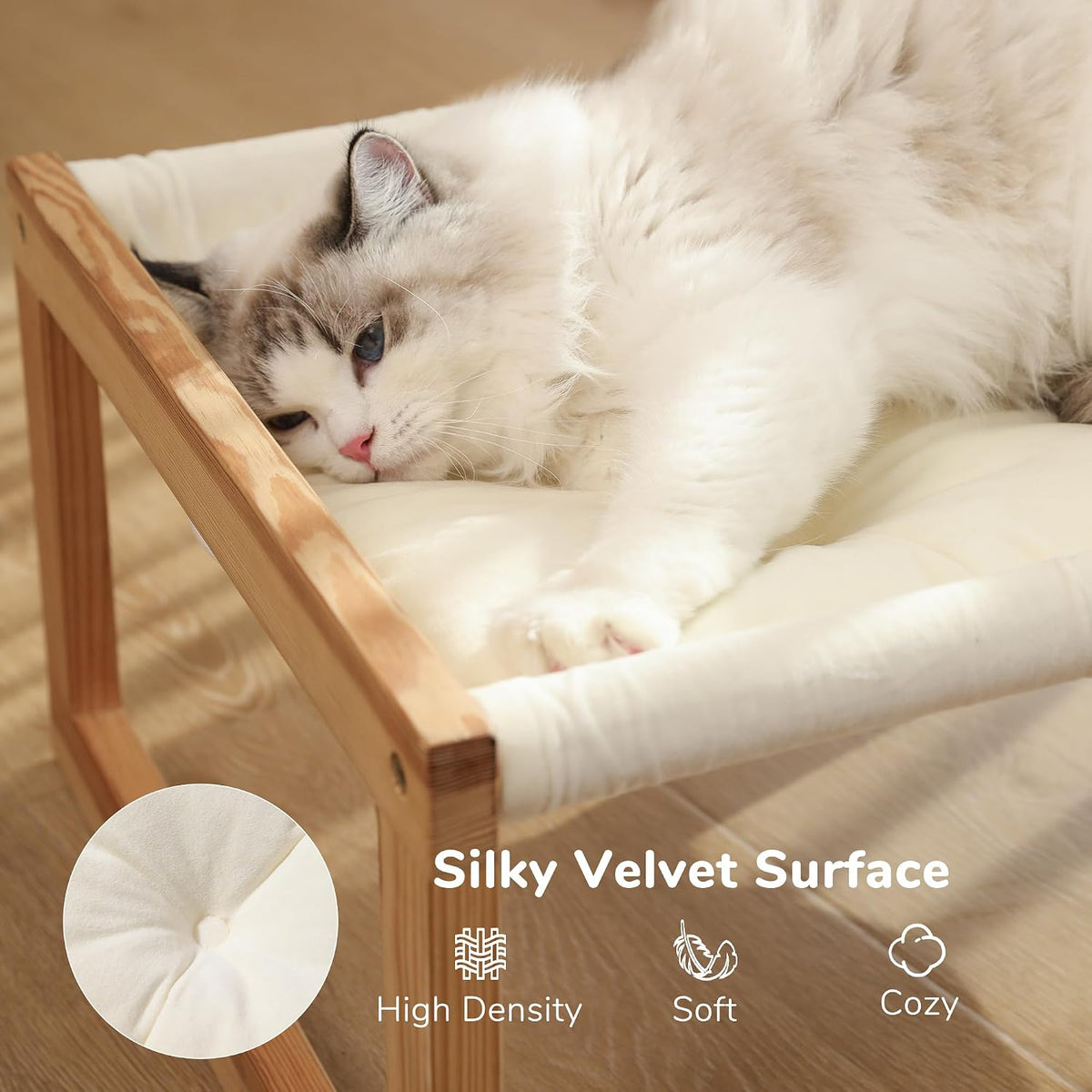 FUKUMARU Large Cat Hammock - White - image 2