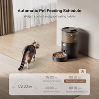 IMIPAW PET Automatic Cat Feeder: 3L Auto Food Dispenser with Timed - Black+Stainless Bowl - image 2