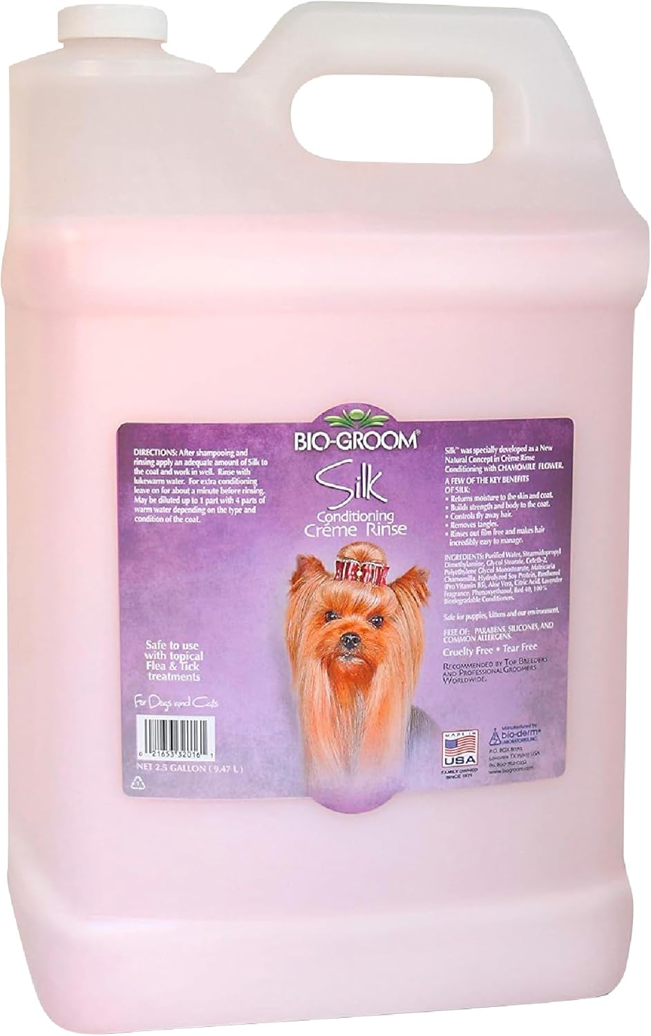 Bio-Groom Silk Creme Rinse Dog & Puppy Conditioner - 2.5-gallons
