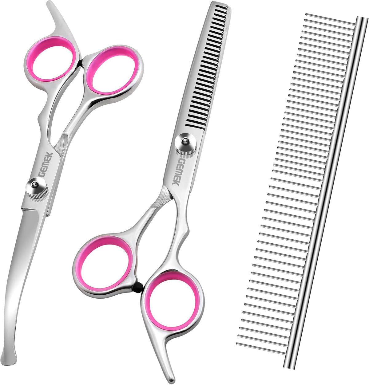 Dog Grooming Scissors with Safety Round Tips Stainless Steel – Essentials for Dogs - Rose
