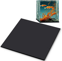 Pangda black aquarium leveling mat, 12 x 12 inch, 5mm thick neoprene foam with adhesive backing