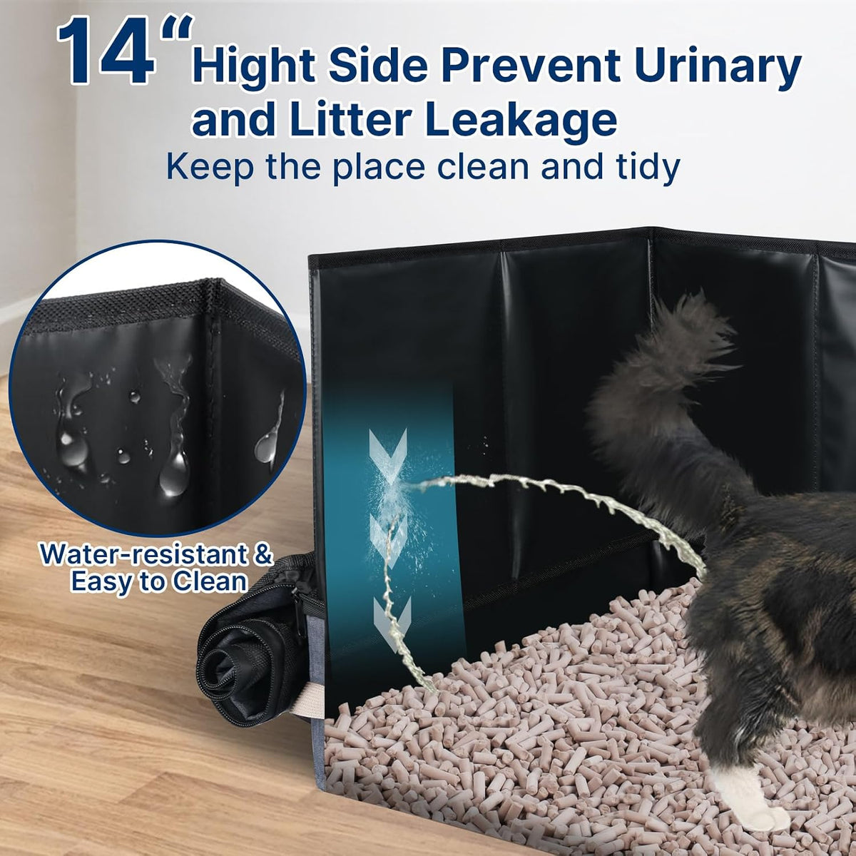 17.7"x13.5"x13.7" Travel Litter Box for Cats - image 2