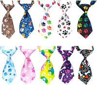 PET SHOW 10pcs Pack Paw Small Dog Ties Neckties for Doggies Cats Adjustable Holiday Birthday Grooming Accessories Neck Ties Bowties Girl Boy Festival Wedding Costumes Puppies Photography Party Gift