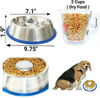 Mr. Peanut's Stainless Steel Interactive Slow Feed Dog Bowl - Medium - image 2
