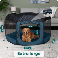 FurHaven Soft-Sided Dog & Cat Playpen - Sailor Blue / Extra Large - image 3