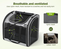 Pecute Cat Backpack with Widened Interior Space, Upgraded Dog Backpack Carrier with Various Ways to Carry, Pet Backpack with Breathable Mesh, Pet Travel Carrier with Soft Padded, Reinforced Support