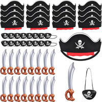 ZeeDix 9 Pcs Pirate Accessories for Kids - 48pcs Pirate