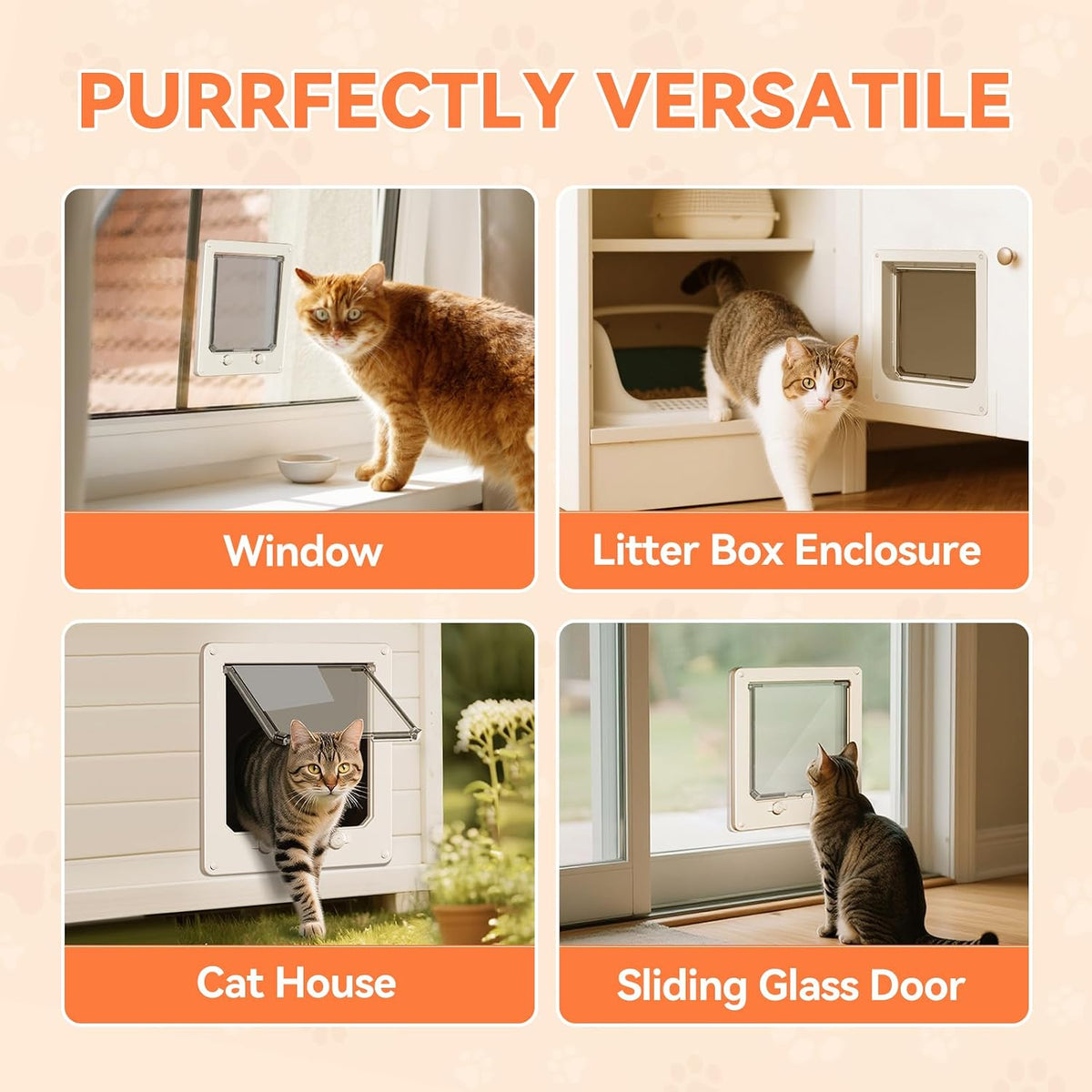 LIBBEPET Thin Interior Cat Door - XL-Inner Size: 7.7"W x 8.7"H - image 3