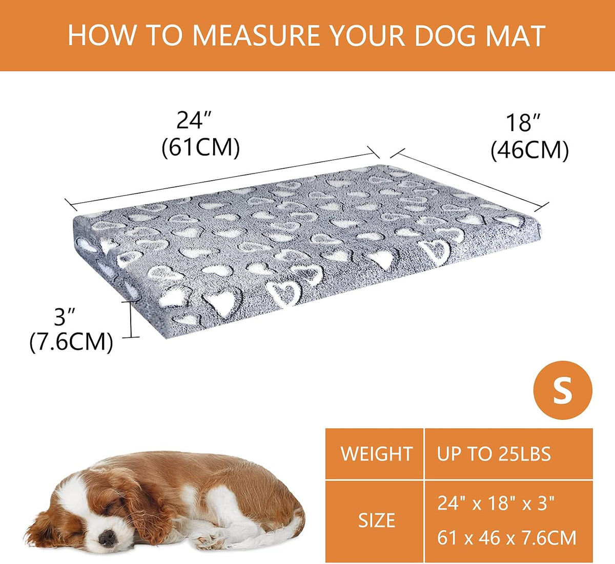 VANKEAN Waterproof Reversible Crate Mat Cool/Warm Washable Joint - S / Grey - image 2