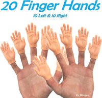 DR DINGUS Finger Hands Funny Gag Prank Gift – Fun for Kids & Family - 20 Hands (Zip Bag) - image 2