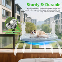 2 Pack Cat Window Perch,Cat Window Hammock Cordless Foldable Window Bed with 4 Large Strong Suction - Star Gray Cover - image 4