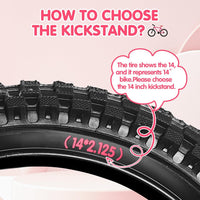 LEICHTEN Kickstand for Kids Bike - Pink / For 20 Inch Wheel Bike - image 3