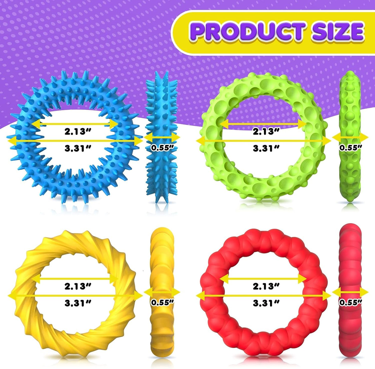 Sensory Toys Fidget Prizes for Kids Adults 4 Pack Stretchy - 8 Pack / 8 - image 3