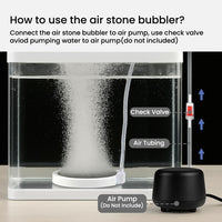 Fish Tank Bubbler, 3.2 Inch Aquarium Air Stone Kit, Nano Quiet Oxygen Diffuser for 20-70 Gallon - 3.2 Inch, for 20-70 Gal - image 4