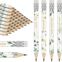 Tinlade 60 Pcs Baby Shower Pencils for Games, Mini Golf Pencil - Greenery