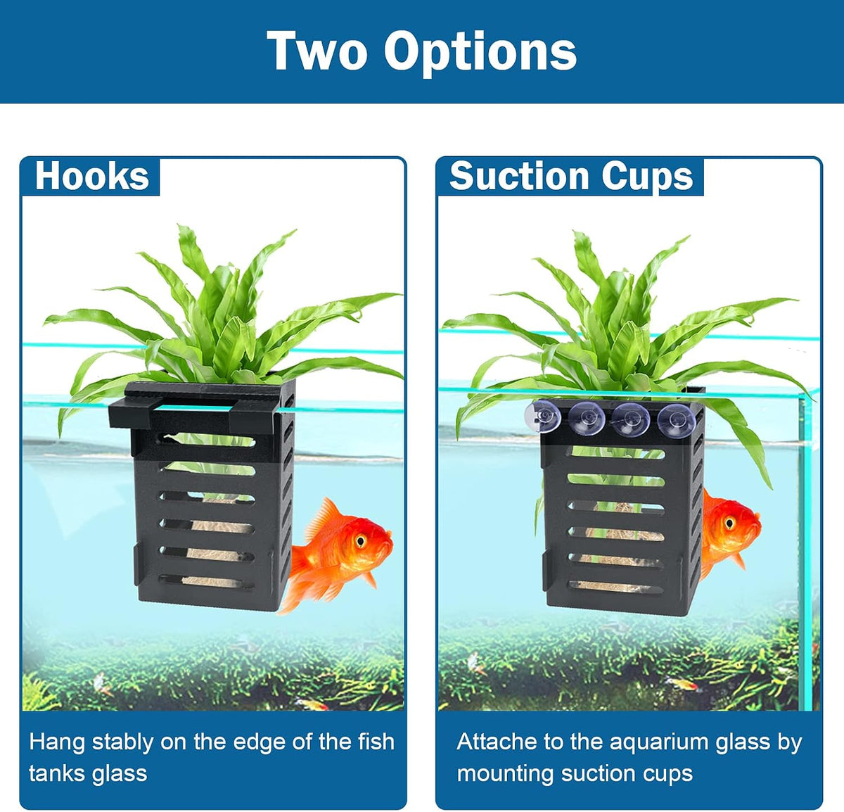 Aquarium Plant Holder 4 PCS Aquatic Plant Pot – Essentials for Fish - Black - image 4