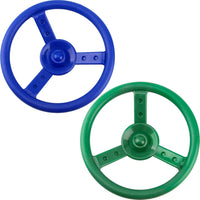 Haconba plastic pirate ship steering wheels for playsets in blue and red with mounting hardware