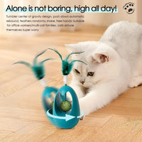 Interactive Cat Toy Tumbler with Catnip Ball