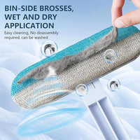 Reusable Pet Hair Remover Brush Multifunctional Long Handle 2025 New 4 in1 Cat and Dog Hair Removal for Couch Washable Lint Cleaner for Dog and Cat Hair, Gentle on Furniture