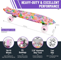 BELEEV 22 inch Skateboards for Kids - Pink - image 3