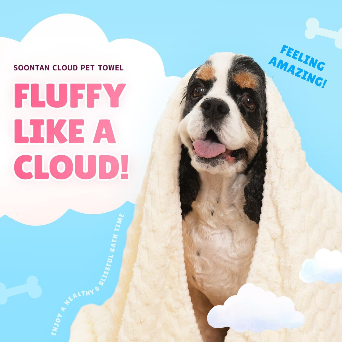 Cloud Pet Towels, Absorbent - Pink - image 2