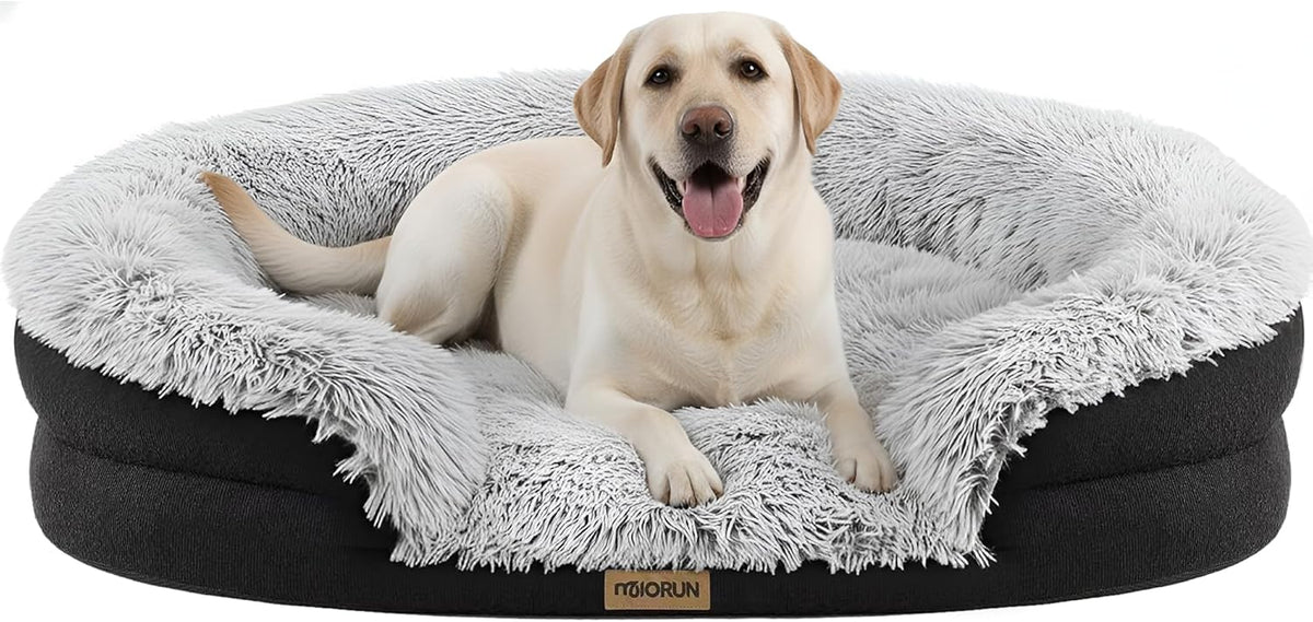 Miorun Fluffy Orthopedic Dog Beds Large Sized Dog - Gray / XL(48", UP to 110lbs)