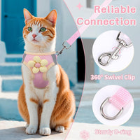 Cat Harness and Leash Set, Escape Proof Soft Vest Walk Pink XS – Essentials for Cats - Sakura pink / Extra Small - image 2