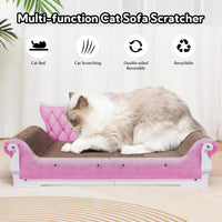 5 Packs in 1 Cat Scratch Pad with Box for Indoor Cats - Sofa Shape / 27.5inch / Pink - image 3