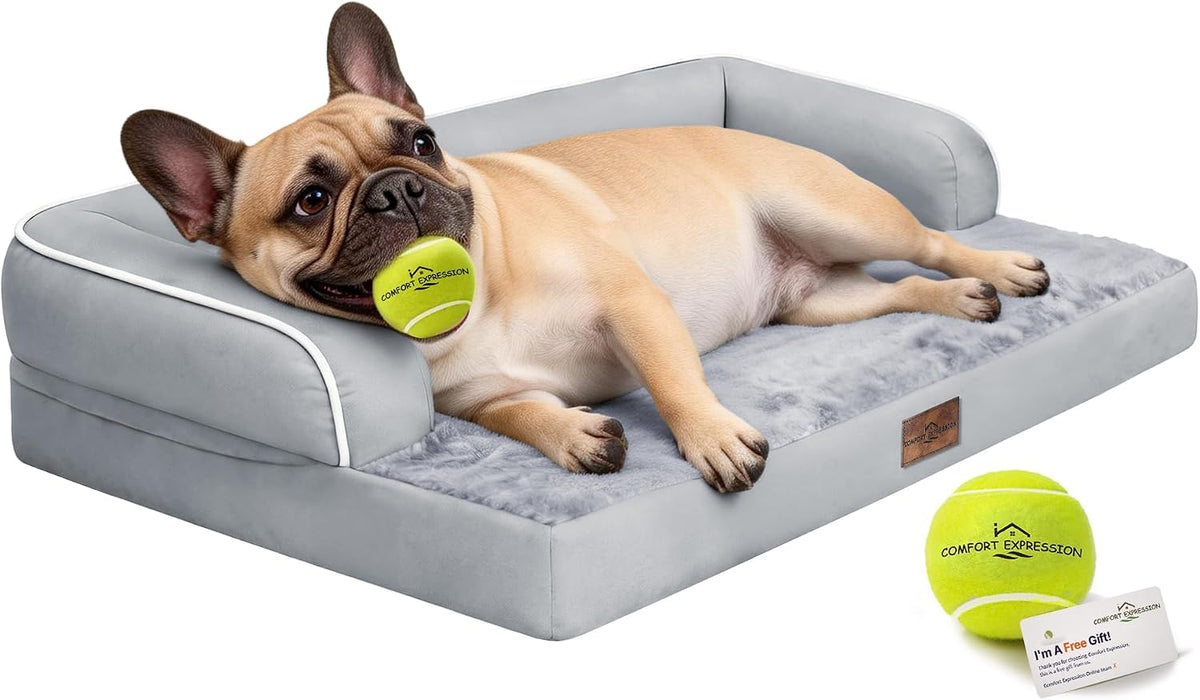 Comfort Expression Orthopedic XL Dog Bed for Large and Extra Large - Grey / 36"L x 27"W x 7.5"Th