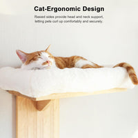 FUKUMARU Cat Wall Shelves, 2 Platform with Soft Cushion Perch – Essentials for Cats - White cushion - image 4