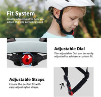Kids Bike Helmet, Toddler Youth Helmet for Boys Girls, Ages 3-5 - Gradient Light Blue Purple / 50cm-57cm/19.7''-22.4'' - image 3