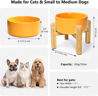 Raised Ceramic Large Dog Bowl - Medium Dog Bowls 850ML*1 / Yellow - image 3