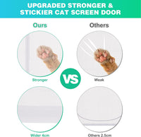 Reinforced Thickened Cat Screen Door - White / Up-u Shape, Fits Door Sizeup to 30"x 80" - image 4