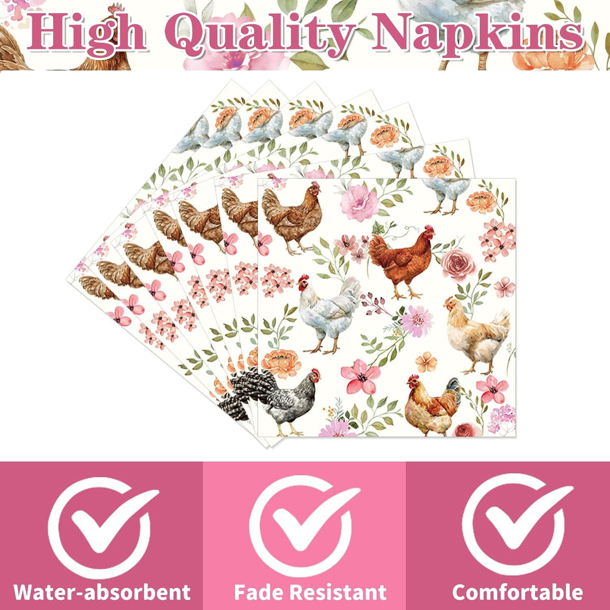Yoyuspy 50 pink pumpkin baby shower napkins in gingham and polka dot prints - view 35