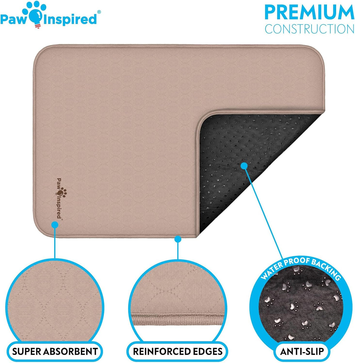 Paw Inspired Washable Crate Liners for Dogs - 36 Inch - image 4